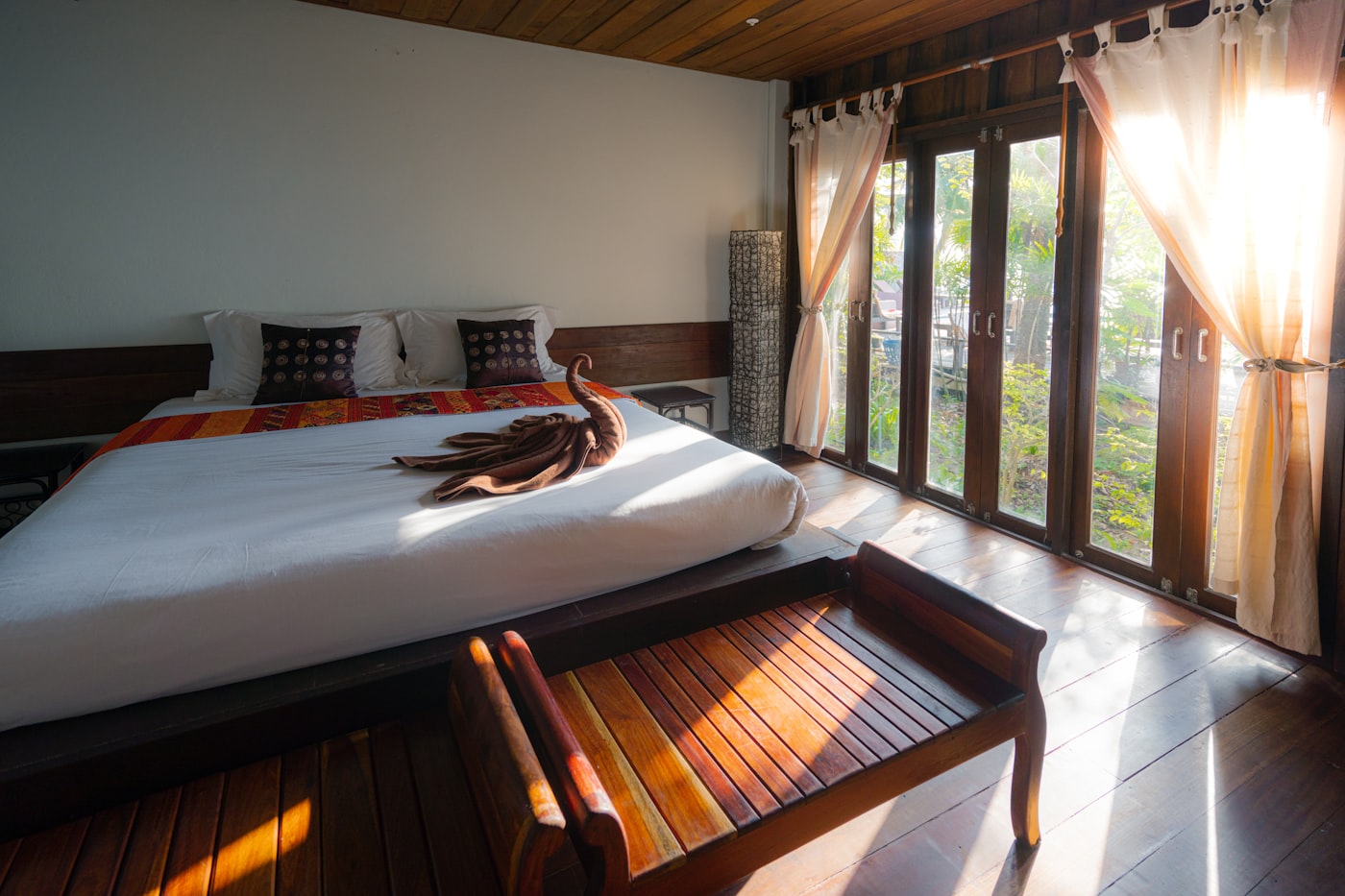 The Bark Room — garden terrace, afternoon light